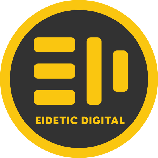 Eidetic Digital, LLC Eidetic Digital, LLC Logo: The letters E and D abstracted into light blue horizontal and vertical lines with the words Eidetic Digital below and enclosed in a purple circle.